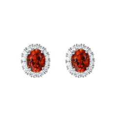 Lab Created Corundum Earrings Light Blue Yellow Deep Blue Orange Corundum Stud Earring 925 Sterling Sliver