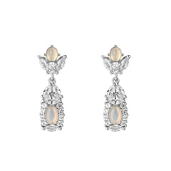 Natual White Opal Earring 925 Sterling Sliver Rael Gemstone Women Jewelry Birthone Gift