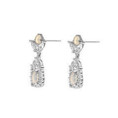 Natual White Opal Earring 925 Sterling Sliver Rael Gemstone Women Jewelry Birthone Gift