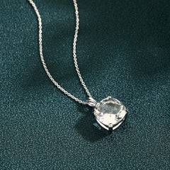 Natual Green Amethyst Necklace S925 Sterling Sliver Mother Gemstone Jewelry Gift