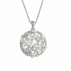 Natual Shell Mother Of Pearl Necklace in Sterling Silver Mother's Gifts