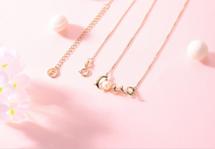 Love Cultured Freshwater Pearl 14k Yellow Gold Necklaces